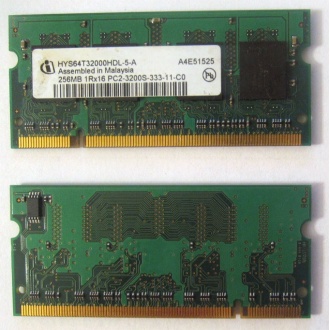 Модуль памяти для ноутбуков 256MB DDR2 SODIMM PC3200 (Домодедово)